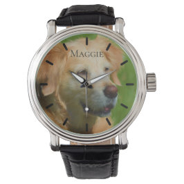 Reloj De Pulsera Hermoso Personalizado de Golden Retriever personal