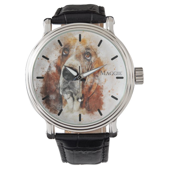 Reloj De Pulsera Hermoso Personalizado de Golden Retriever personal (Anverso)