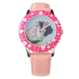 Reloj De Pulsera Hermoso Pug Puppy