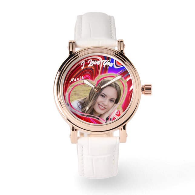 Reloj De Pulsera Hermoso Resumen Elegante Rosa Gold Watch (Anverso)