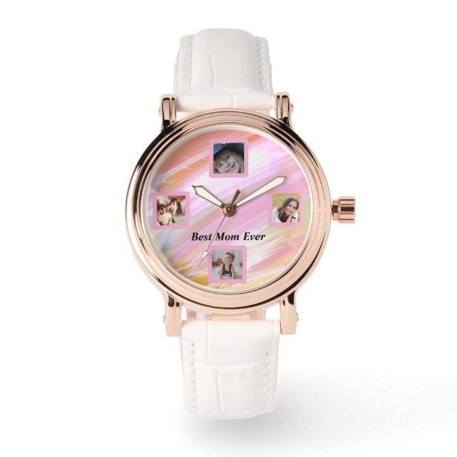 Reloj De Pulsera Hermoso Resumen Elegante Rosa Gold Watch (Anverso)