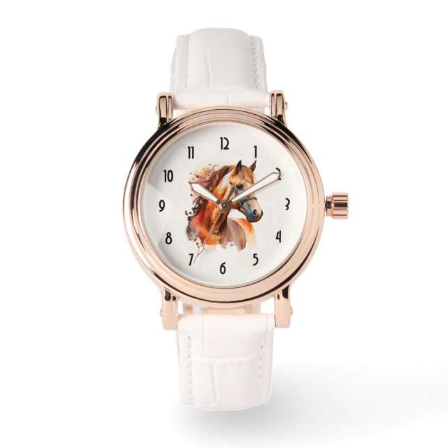 Reloj De Pulsera Hermoso retrato de caballo de Sorrel (Anverso)