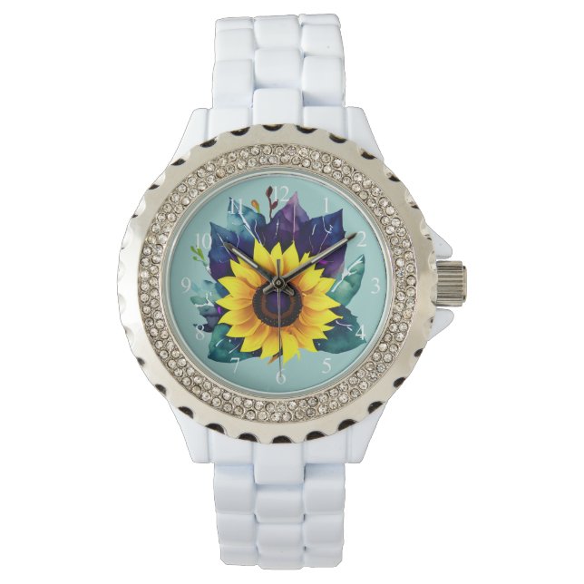 Reloj De Pulsera Hermoso Sunflower (Anverso)