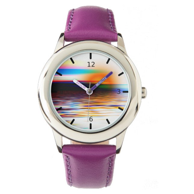 Reloj De Pulsera Hermoso Sunset Art Watch (Anverso)