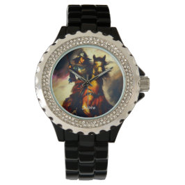 Reloj De Pulsera Hermoso Valkyrie a caballo