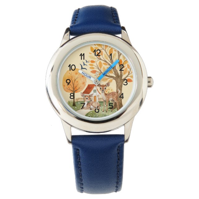 Reloj De Pulsera Hermosos niños caseros de los ciervos de Woodland (Anverso)