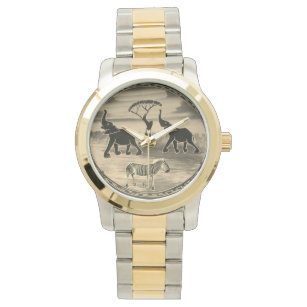 Reloj De Pulsera Hermosos y encantadores Safaris animales salvajes 