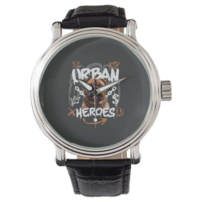 Reloj De Pulsera Héroe Urbano Perro (Anverso)