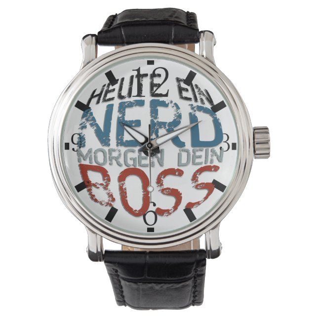 Reloj De Pulsera Heute en Nerd, morgen dein Boss (Anverso)