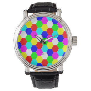 RELOJ DE PULSERA HEXAGONES COLORIDOS