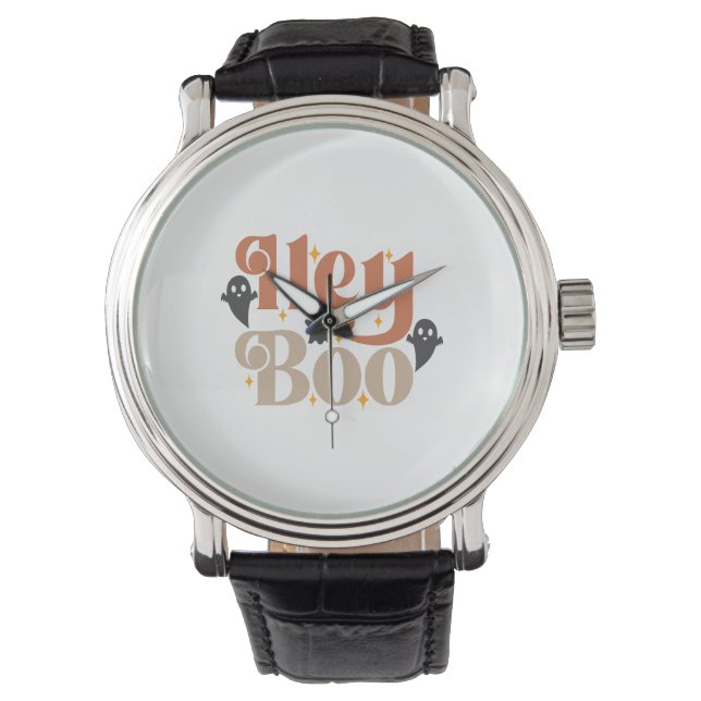 Reloj De Pulsera Hey Boo Boho Halloween Hey Boo Ghost (Anverso)