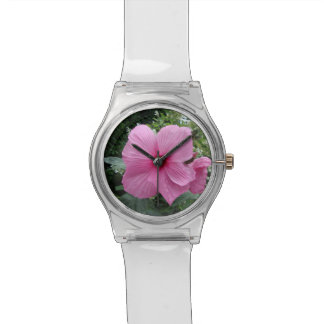 Reloj De Pulsera Hibisco rosado