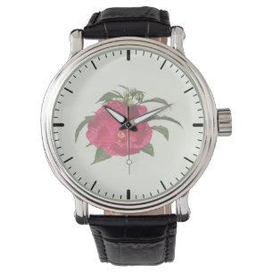 Reloj De Pulsera Hibiscus rosado oscuro