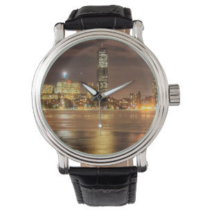 Reloj De Pulsera Hielo derretido parcialmente en el río Charles en