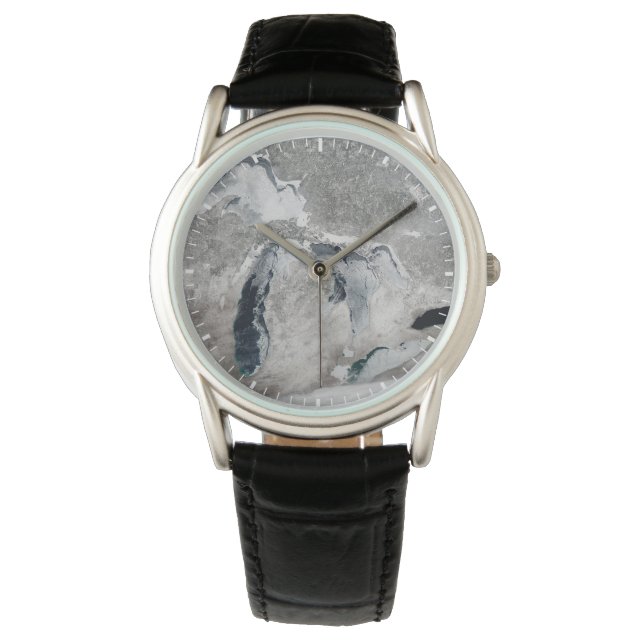 Reloj De Pulsera Hielo En Los Grandes Lagos, Estados Unidos. (Anverso)