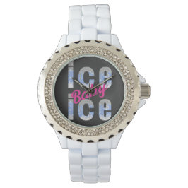 Reloj De Pulsera Hielo purpurina de nieve helado