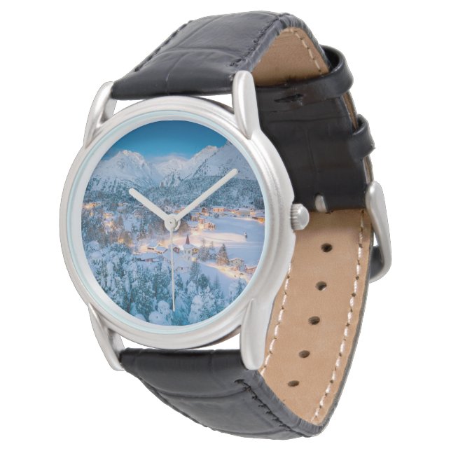 Reloj De Pulsera Hielo y nieve | Graubunden, Engadin, Suiza (Angular)