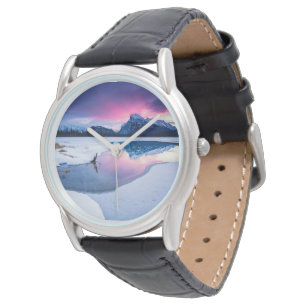 Reloj De Pulsera Hielo y nieve   Mt. Rundle, Canadá