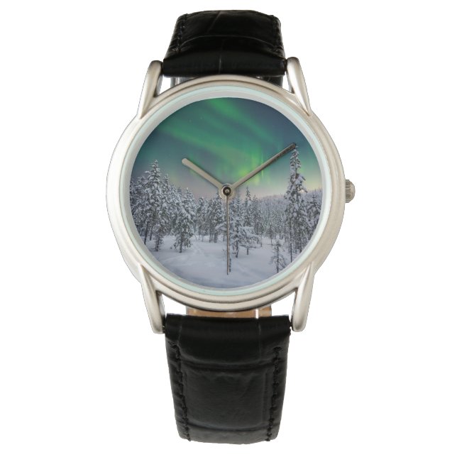 Reloj De Pulsera Hielo y nieve | Paisaje invernal, Finlandia (Anverso)