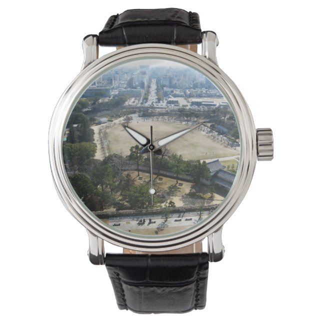 Reloj De Pulsera Himeji, Japón (Vista desde lo alto del castillo) (Anverso)