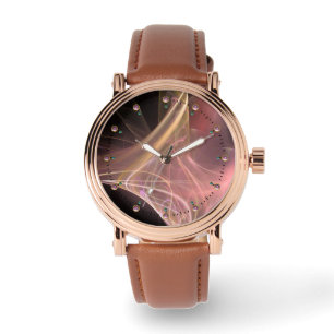 RELOJ DE PULSERA HINCHAS FRACTALES EN BLANCO ROJO