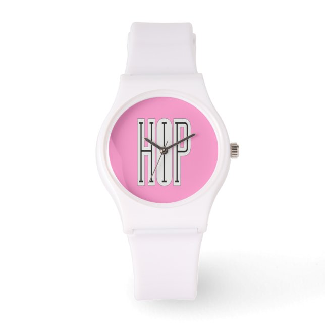 Reloj De Pulsera Hip Hop Watch (rosa) (Anverso)