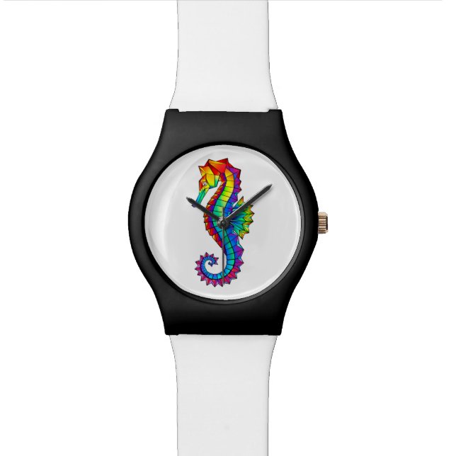 Reloj De Pulsera Hipoahoría marino poligonal arcoiris (De cerca)