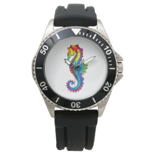 Reloj De Pulsera Hipoahoría marino poligonal arcoiris