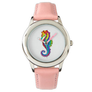 Reloj De Pulsera Hipoahoría marino poligonal arcoiris