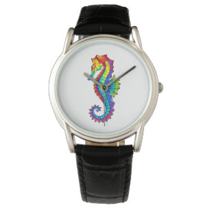 Reloj De Pulsera Hipoahoría marino poligonal arcoiris