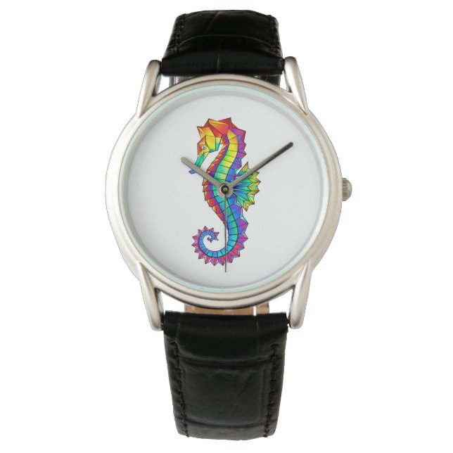 Reloj De Pulsera Hipoahoría marino poligonal arcoiris (Anverso)