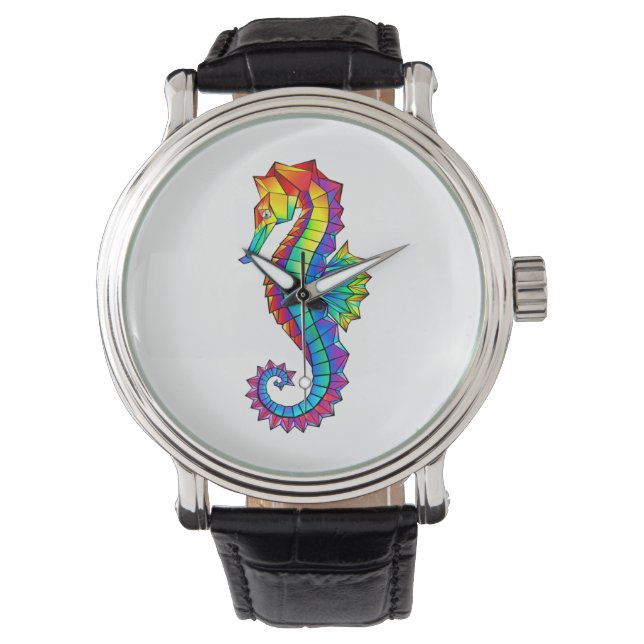 Reloj De Pulsera Hipoahoría marino poligonal arcoiris (Anverso)