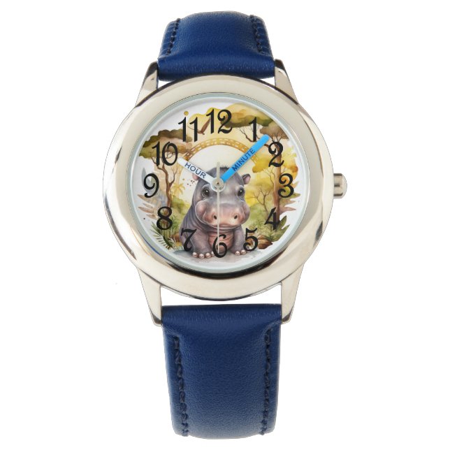 Reloj De Pulsera Hipopótamo bebé (Anverso)