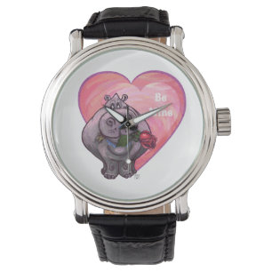 Reloj De Pulsera Hippopótamo El día de San Valentín