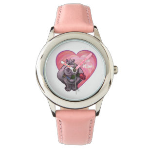 Reloj De Pulsera Hippopótamo El día de San Valentín
