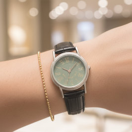 Reloj De Pulsera His & Hers Custom Bride & Groom Leather Watch Gift