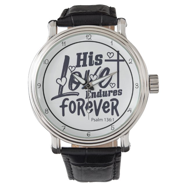 Reloj De Pulsera His Love Endures Forever (Anverso)