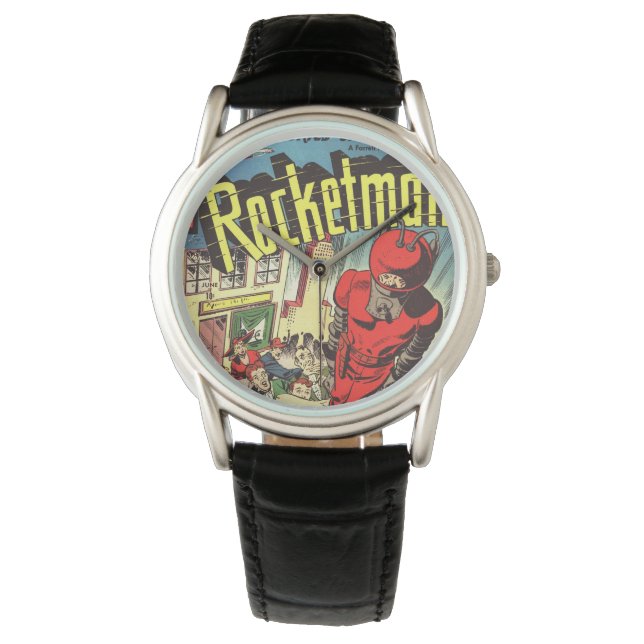 Reloj De Pulsera Historietas retro - Rocketman (Anverso)