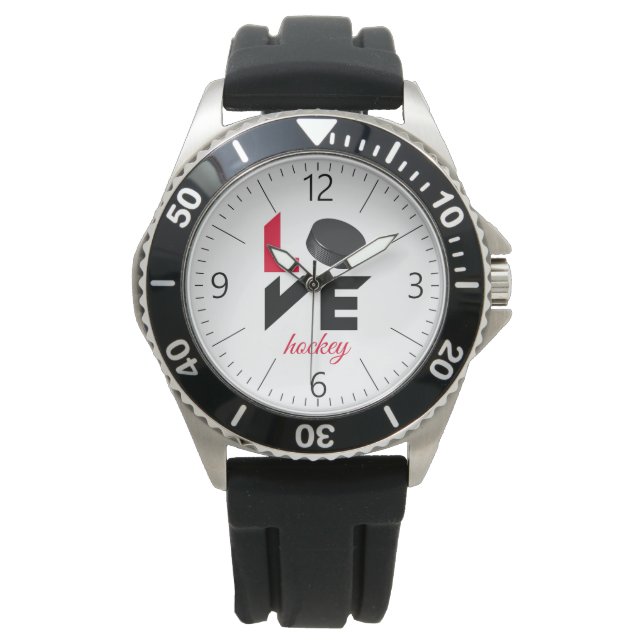 Reloj De Pulsera Hockey de amor (Anverso)
