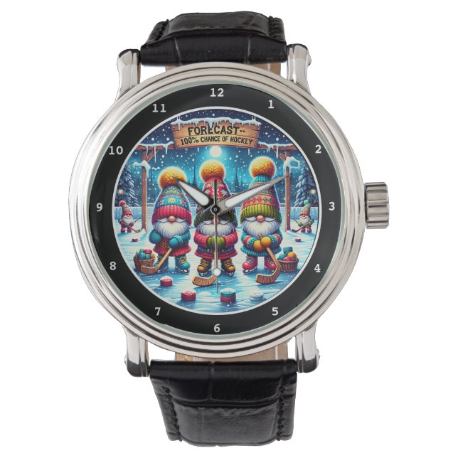 Reloj De Pulsera Hockey Gnomes 100% Chance (Anverso)