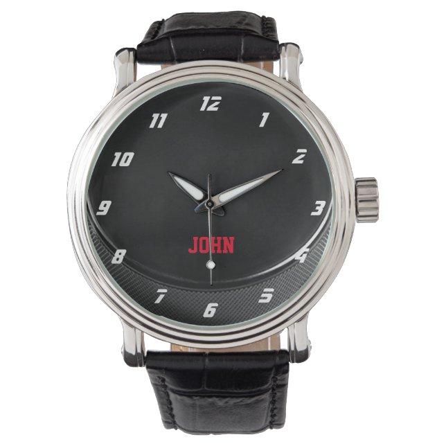 Reloj De Pulsera Hockey Puck personalizado (Anverso)