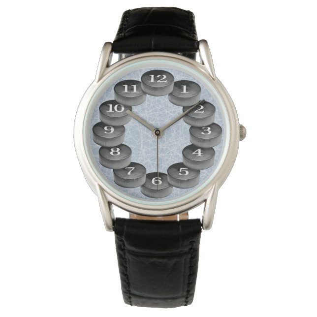 Reloj De Pulsera Hockey Watch Classic Black Leather (Anverso)