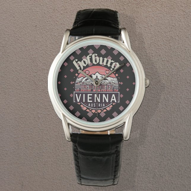 Reloj De Pulsera Hofburg en los Círculos Clásico de cuero negro (Subido por el creador)