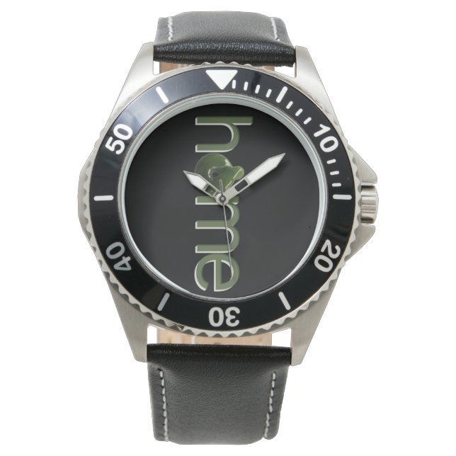 Reloj De Pulsera Hogar, Nueva Zelanda Patrón Kiwi Greenstone (Anverso)