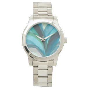 Reloj De Pulsera Hoja azul grande I