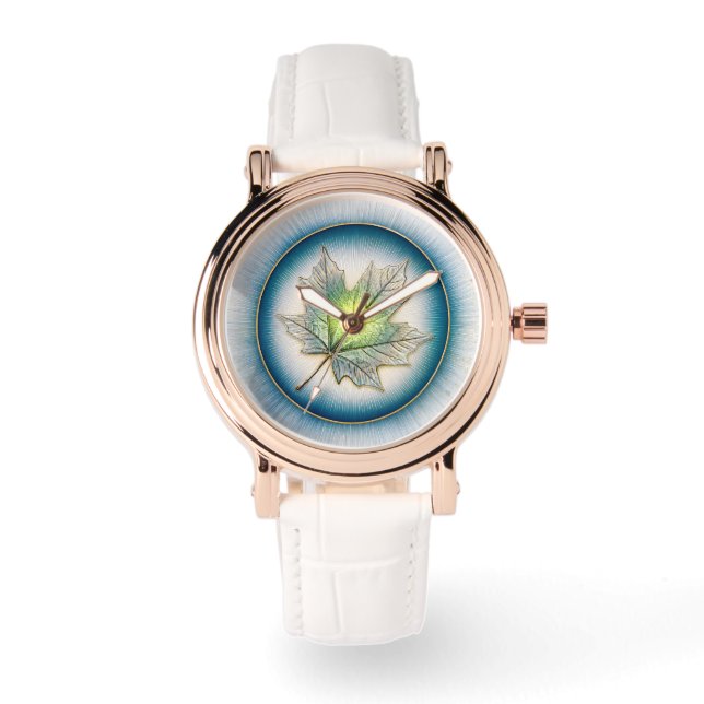 RELOJ DE PULSERA HOJA DE ARCE (Anverso)