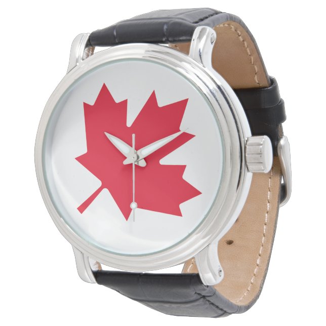 Reloj De Pulsera Hoja de arce canadiense (Angular)
