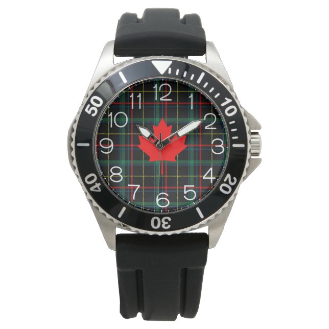 Reloj De Pulsera Hoja de arce de algodón canadiense (Anverso)