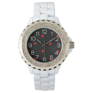 Reloj De Pulsera Hoja de arce de algodón canadiense