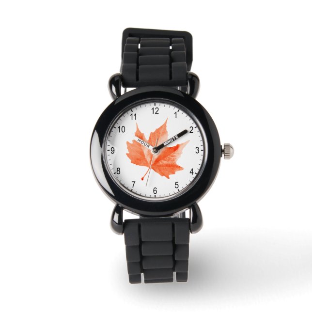 Reloj De Pulsera Hoja de otoño de arce (Anverso)
